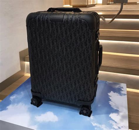 dior rimowa suitcase black|christian Dior Rimowa luggage.